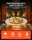 VEVOR Pizza Stone, 15 in Round Cordierite Pizza Stone, Extra Large Baking-Stone with Aluminum Peel, 0.67 in Thickness Heat-Resistant Cooking Cordierite, for Kitchen Oven, Baking Pizzas, BBQ Grilling