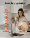 VEVOR Pizza Stone, 15 in Round Cordierite Pizza Stone, Extra Large Baking-Stone with Aluminum Peel, 0.67 in Thickness Heat-Resistant Cooking Cordierite, for Kitchen Oven, Baking Pizzas, BBQ Grilling