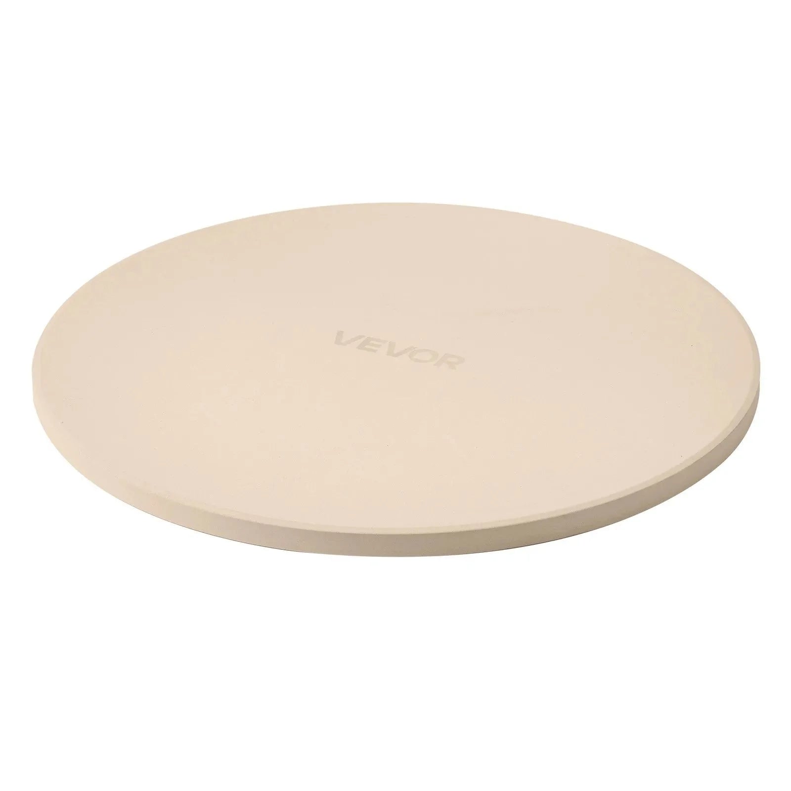 VEVOR Pizza Stone, 15 in Round Cordierite Pizza Stone, Extra Large Baking-Stone with Aluminum Peel, 0.67 in Thickness Heat-Resistant Cooking Cordierite, for Kitchen Oven, Baking Pizzas, BBQ Grilling