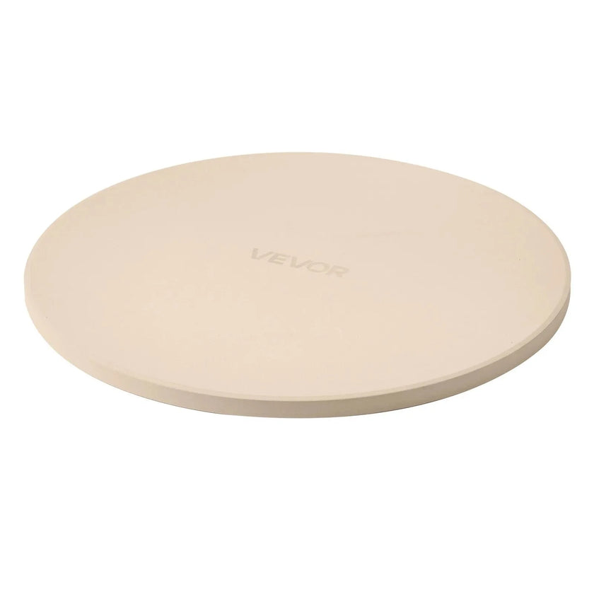 VEVOR Pizza Stone, 15 in Round Cordierite Pizza Stone, Extra Large Baking-Stone with Aluminum Peel, 0.67 in Thickness Heat-Resistant Cooking Cordierite, for Kitchen Oven, Baking Pizzas, BBQ Grilling