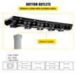 VEVOR Trench Drain System, Channel Drain with Metal Grate, 5.8x3.1-Inch HDPE Drainage Trench, Black Plastic Garage Floor Drain, 5x39