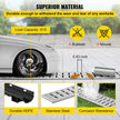 VEVOR Trench Drain System, Channel Drain with Metal Grate, 5.8x3.1-Inch HDPE Drainage Trench, Black Plastic Garage Floor Drain, 5x39