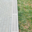 VEVOR Trench Drain System, Channel Drain with Metal Grate, 5.8x3.1-Inch HDPE Drainage Trench, Black Plastic Garage Floor Drain, 5x39