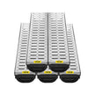 VEVOR Trench Drain System, Channel Drain with Metal Grate, 5.8x3.1-Inch HDPE Drainage Trench, Black Plastic Garage Floor Drain, 5x39