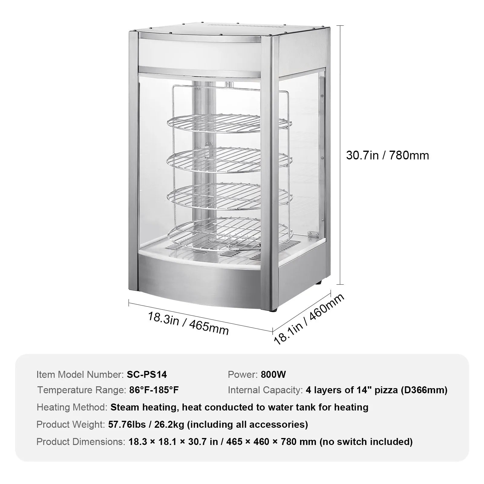 VEVOR Food Warmer Display for 14