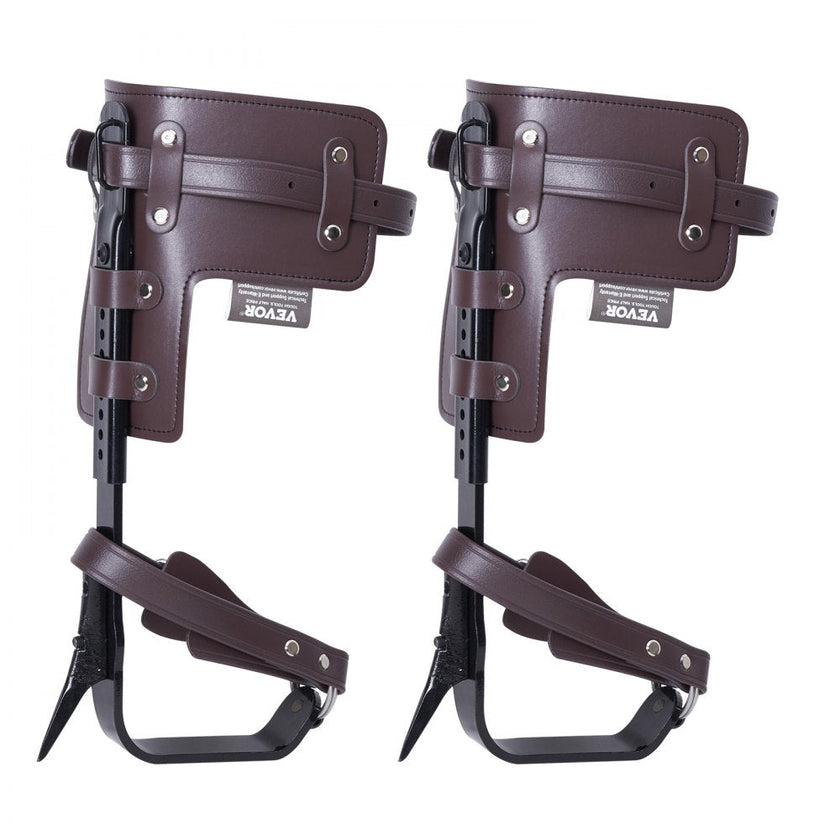 VEVOR Tree Climbing Spikes Climbing Spurs Alloy Steel Arborist Equipment Brown