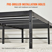 VEVOR 18 Inch Full Metal Bed Frame Platform, No Box Spring Needed, 1500 lbs Loading Capacity Embedded Heavy Duty Mattress Foundation with Steel Slat Support, Easy Assembly, Noise Free