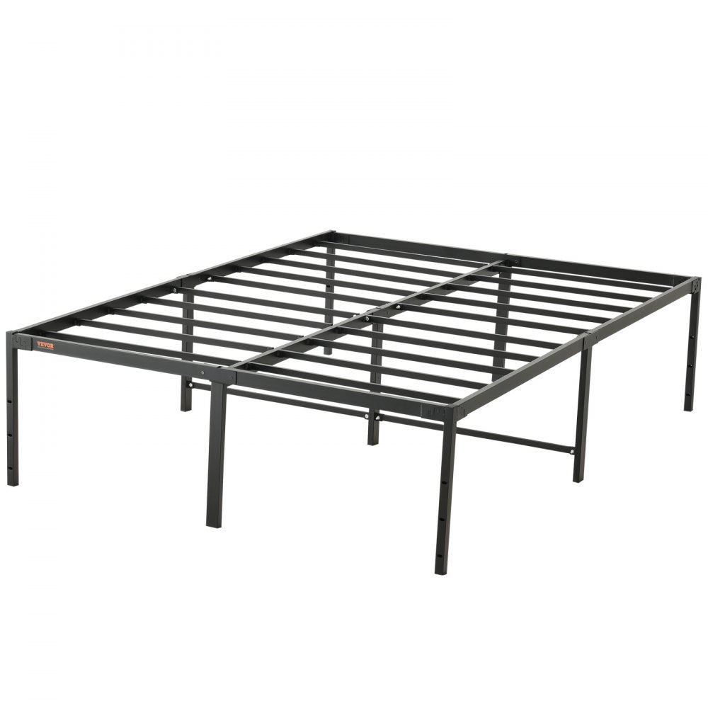 VEVOR 18 Inch Full Metal Bed Frame Platform, No Box Spring Needed, 1500 lbs Loading Capacity Embedded Heavy Duty Mattress Foundation with Steel Slat Support, Easy Assembly, Noise Free