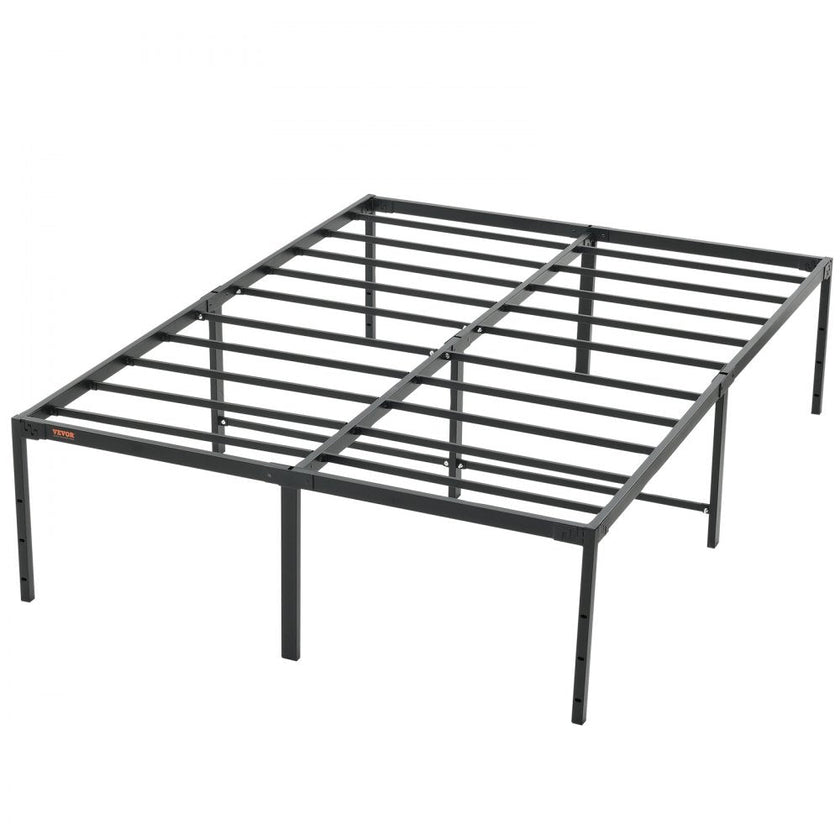 VEVOR 18 Inch Full Metal Bed Frame Platform, No Box Spring Needed, 1500 lbs Loading Capacity Embedded Heavy Duty Mattress Foundation with Steel Slat Support, Easy Assembly, Noise Free