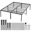 VEVOR 18 Inch Full Metal Bed Frame Platform, No Box Spring Needed, 1500 lbs Loading Capacity Embedded Heavy Duty Mattress Foundation with Steel Slat Support, Easy Assembly, Noise Free