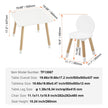 VEVOR Kids Table and 2 Chairs Set, Toddler Table and Chair Set, Children Multi-Activity Table for Art, Craft, Reading, Learning