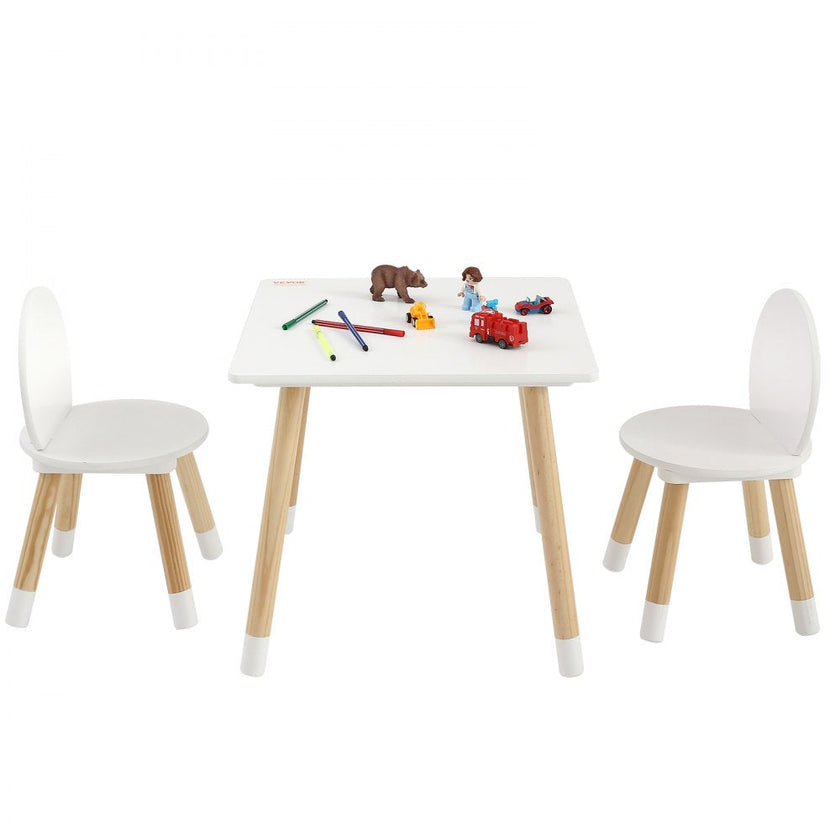 VEVOR Kids Table and 2 Chairs Set, Toddler Table and Chair Set, Children Multi-Activity Table for Art, Craft, Reading, Learning