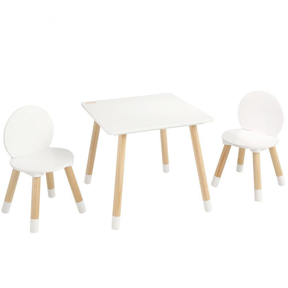 VEVOR Kids Table and 2 Chairs Set, Toddler Table and Chair Set, Children Multi-Activity Table for Art, Craft, Reading, Learning