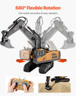VEVOR Remote Control Excavator Toy 11 Channel 1:20 Scale RC Excavator Digger