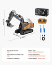 VEVOR Remote Control Excavator Toy 11 Channel 1:20 Scale RC Excavator Digger