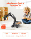 VEVOR Remote Control Excavator Toy 22 Channel 1:14 Scale RC Excavator Digger