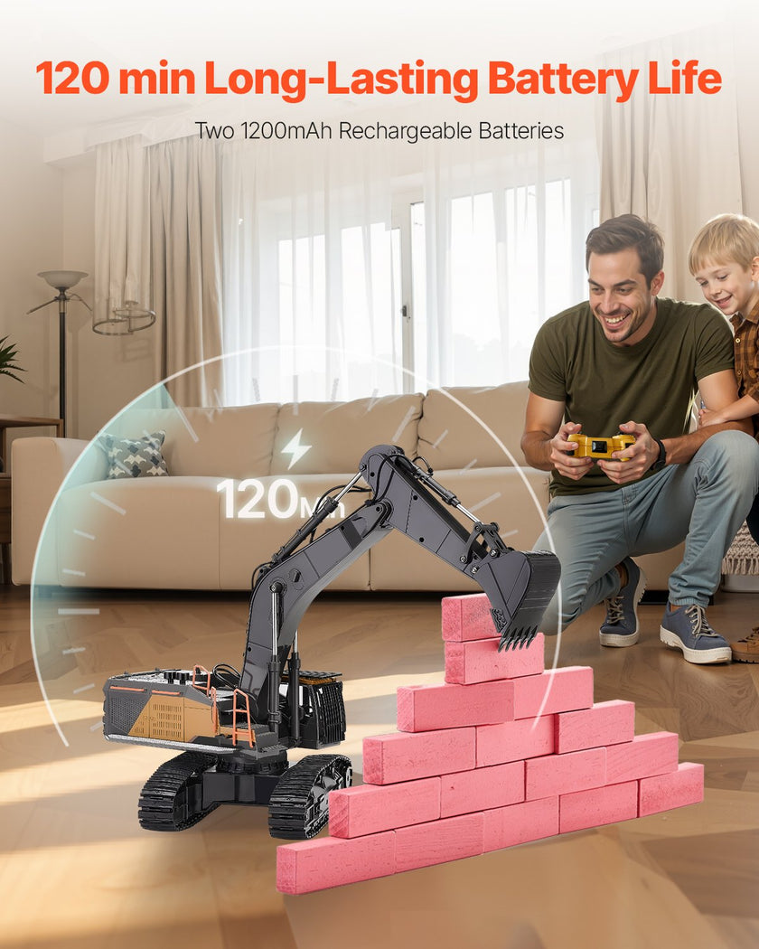 VEVOR Remote Control Excavator Toy 22 Channel 1:14 Scale RC Excavator Digger
