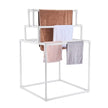 VEVOR Towel Rack 8-Bar Outdoor PVC Towel Holder for Poolside Spa Bathroom White
