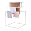 VEVOR Towel Rack 8-Bar Outdoor PVC Towel Holder for Poolside Spa Bathroom White
