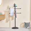 VEVOR Towel Rack 3-Bar Outdoor Towel Holder with Metal Base Pool Bath Spa Black