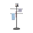 VEVOR Towel Rack 3-Bar Outdoor Towel Holder with Metal Base Pool Bath Spa Black