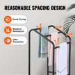 VEVOR Towel Rack 3 Bars Outdoor Towel Holder with Bottom Storage for Pool Spa