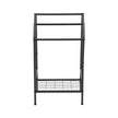VEVOR Towel Rack 3 Bars Outdoor Towel Holder with Bottom Storage for Pool Spa