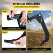 VEVOR Tractor Hitch Mounted Ripper, Heavy-Duty 18 Inch Box Scraper Shank, with 4 Hole Sites Box Blade, 2 Locating Pins Ripper Shanks, 2 Plough Tips Box Blade Shank Teeth, for CAT 0 and CAT 1 tractors