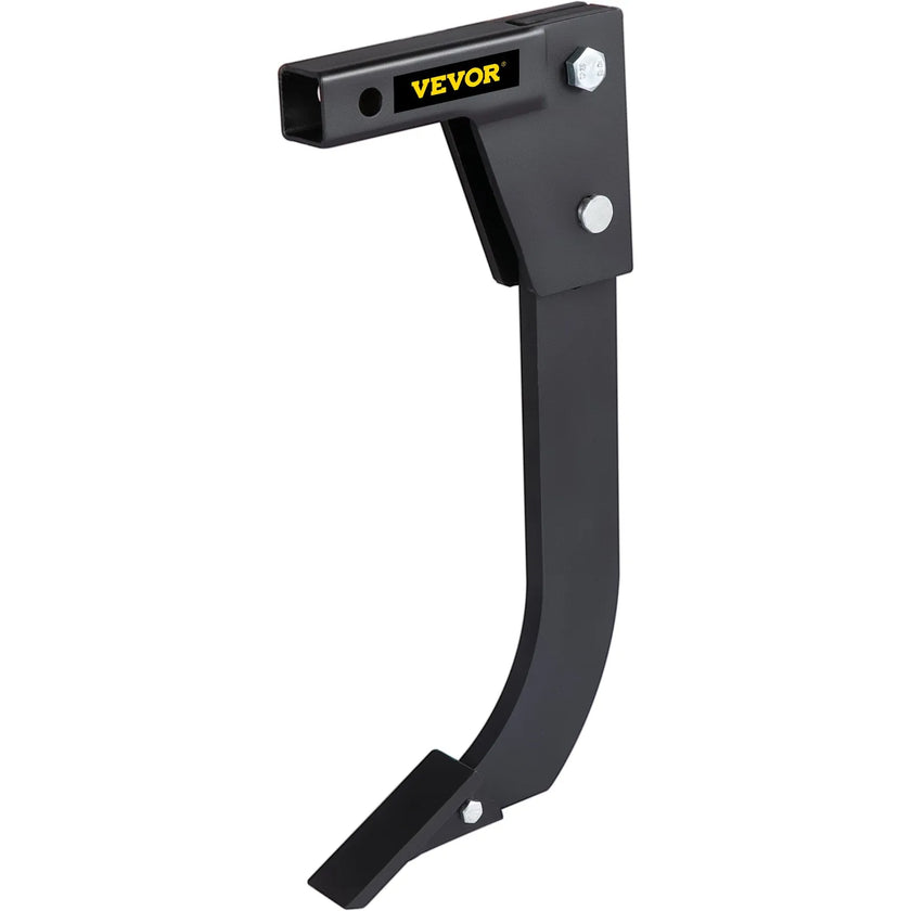 VEVOR Tractor Hitch Mounted Ripper, Heavy-Duty 18 Inch Box Scraper Shank, with 4 Hole Sites Box Blade, 2 Locating Pins Ripper Shanks, 2 Plough Tips Box Blade Shank Teeth, for CAT 0 and CAT 1 tractors