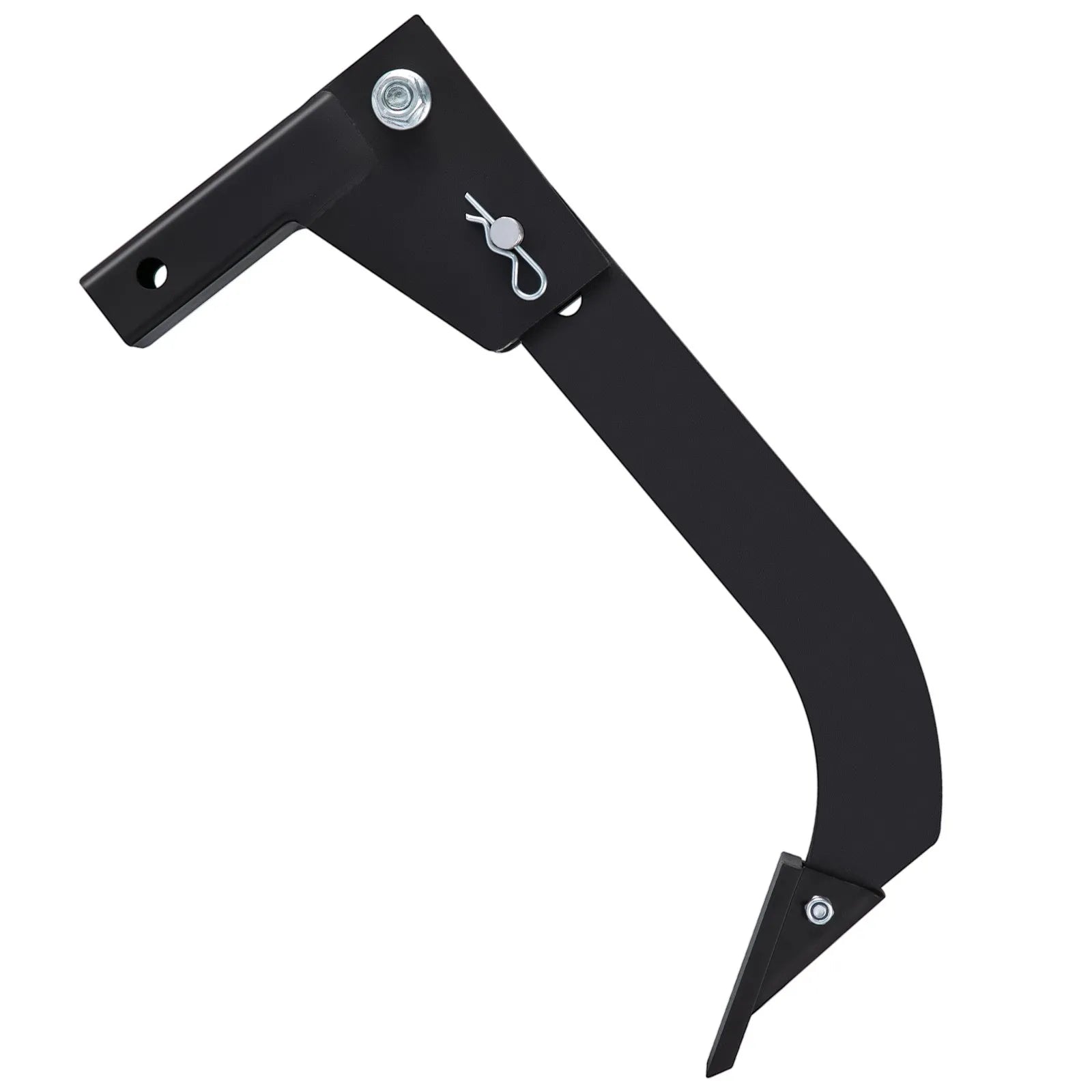 VEVOR Tractor Hitch Mounted Ripper, Heavy-Duty 18 Inch Box Scraper Shank, with 4 Hole Sites Box Blade, 2 Locating Pins Ripper Shanks, 2 Plough Tips Box Blade Shank Teeth, for CAT 0 and CAT 1 tractors