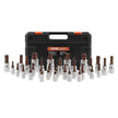 Torx Bit Socket Set 34-Piece Solid Star and Tamper Proof T6-T70 S2 Alloy Steel