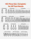 Torx Bit Socket and External Torx Socket Set 60-Piece S2 Alloy Steel Cr-V Steel