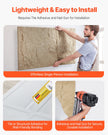 VEVOR 3D Wall Panels 4 Pack 48x24'' PU Stone-Look 32 Sq.Ft Coverage Stone Yellow