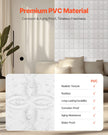 VEVOR 3D Wall Panels 33-Pack 11.81x11.81'' PVC 32 Sq.Ft Coverage Floral White