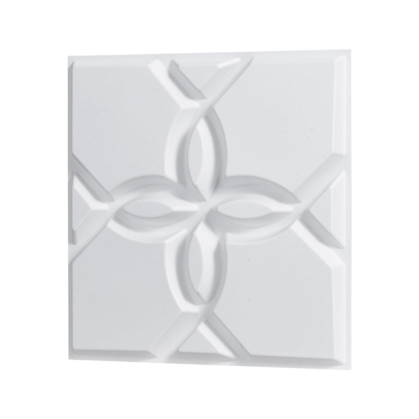 VEVOR 3D Wall Panels 33-Pack 11.81x11.81'' PVC 32 Sq.Ft Coverage Floral White