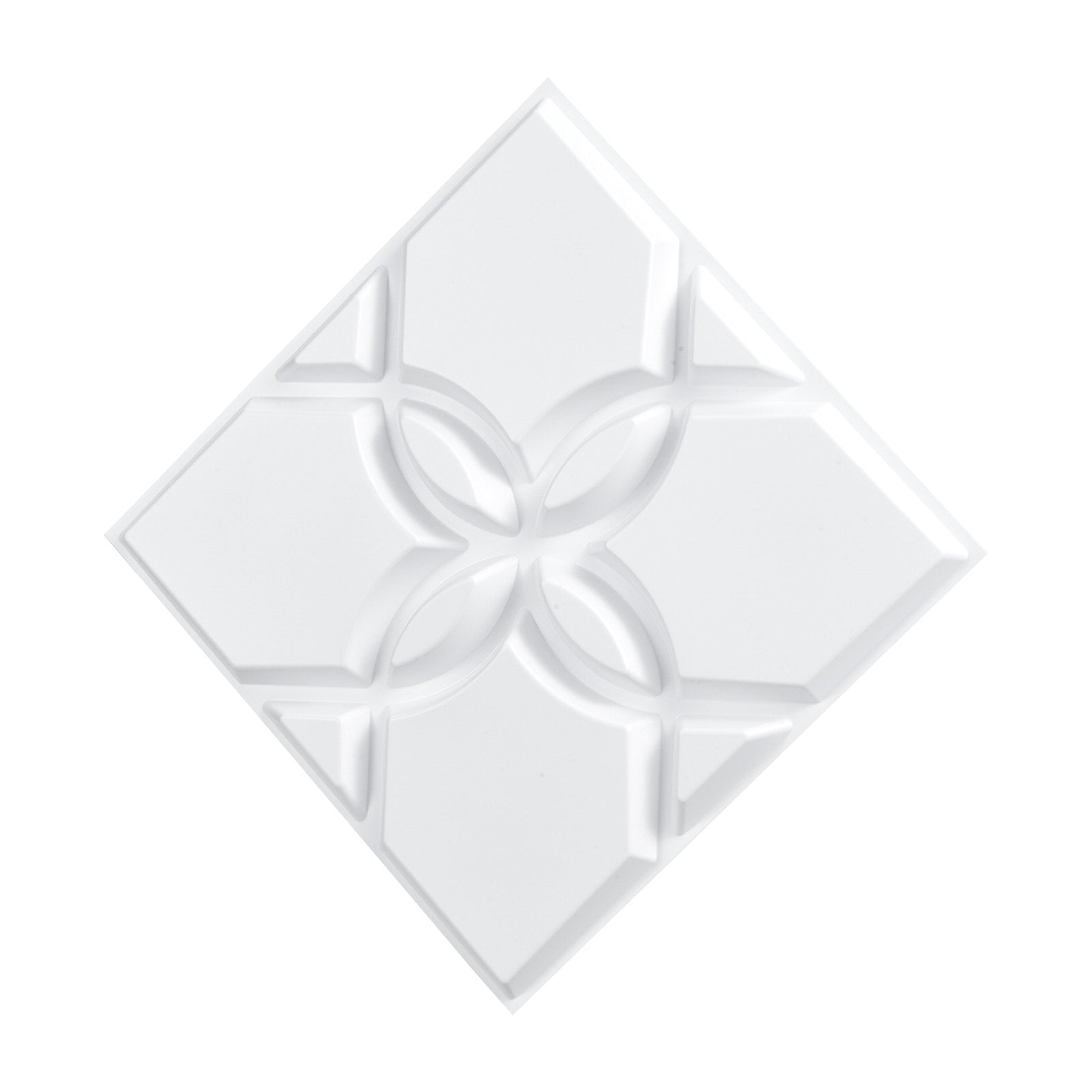 VEVOR 3D Wall Panels 33-Pack 11.81x11.81'' PVC 32 Sq.Ft Coverage Floral White