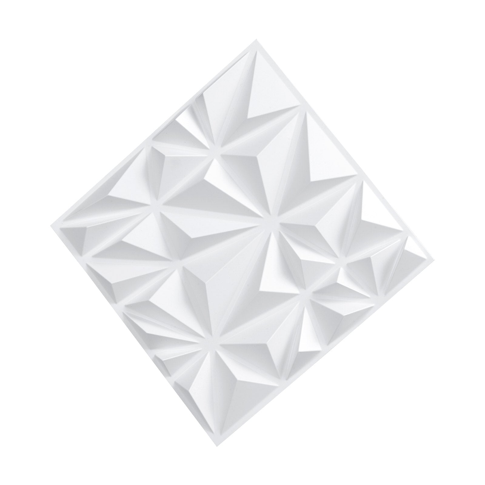 VEVOR 3D Wall Panels 33-Pack 11.81x11.81'' PVC 32 Sq.Ft Coverage Diamond White