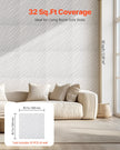VEVOR 3D Wall Panels 12-Pack 19.7x19.7'' PVC 32 Sq.Ft Coverage Wave Matte White