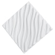 VEVOR 3D Wall Panels 12-Pack 19.7x19.7'' PVC 32 Sq.Ft Coverage Wave Matte White