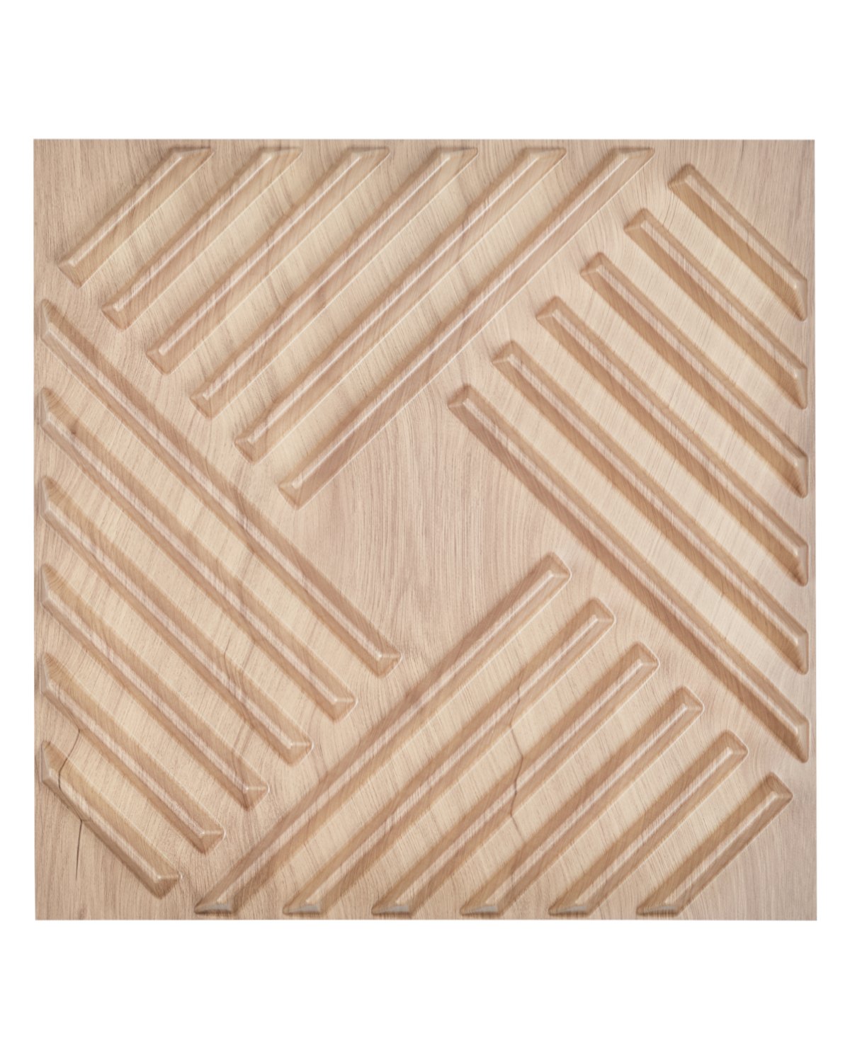 VEVOR 3D Slat Wall Panels 12-Pack 19.7x19.7'' PVC 32 Sq.Ft Coverage Light Wood