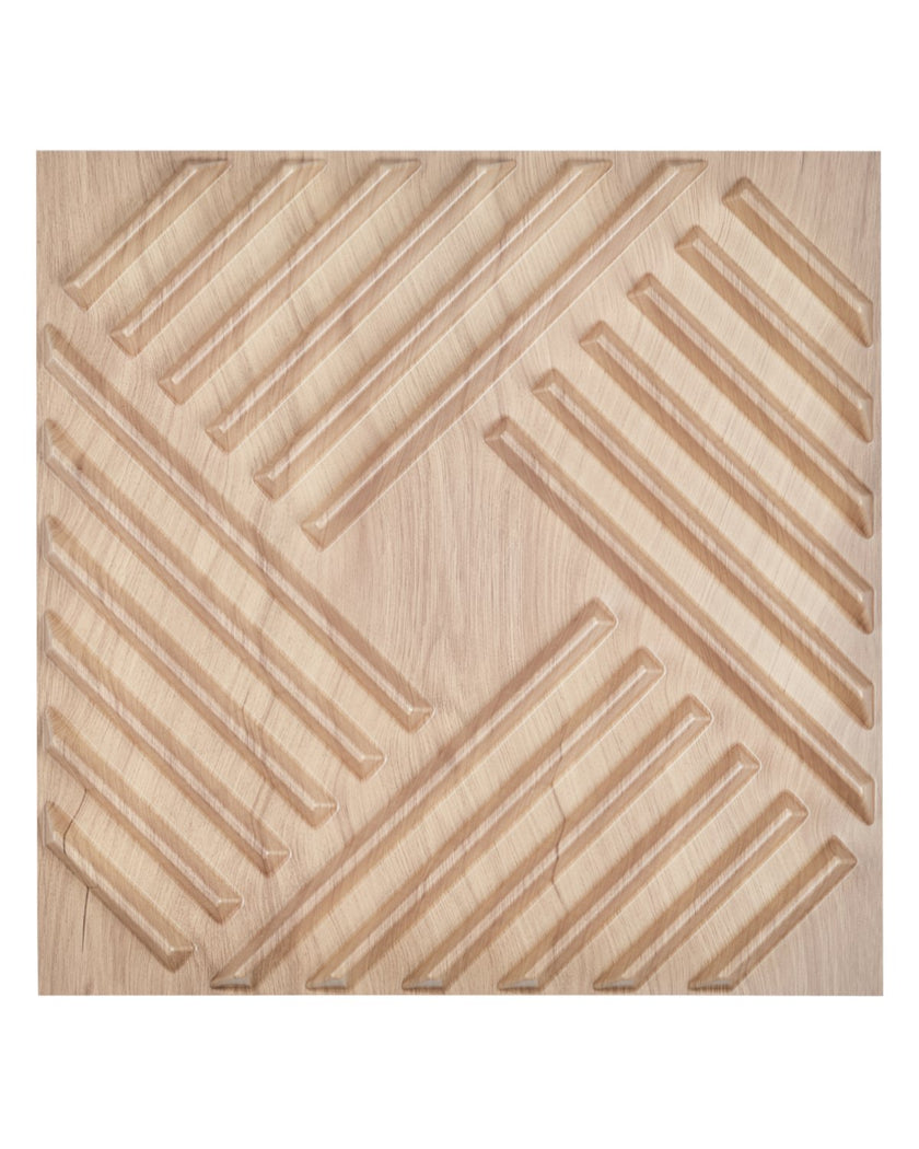 VEVOR 3D Slat Wall Panels 12-Pack 19.7x19.7'' PVC 32 Sq.Ft Coverage Light Wood