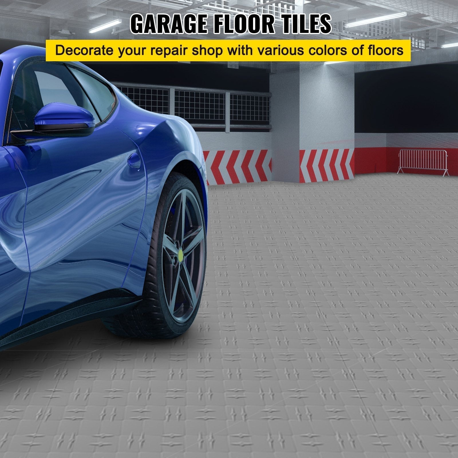 VEVOR Garage Tiles Interlocking Garage Flooring Tiles 12x12