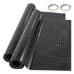 VEVOR Garage Floor Mats 2 Rolls 25.6 x 3.6 Ft Garage Mat 2.5mm Thickness Black Garage Flooring PVC Garage Mats for Under Car