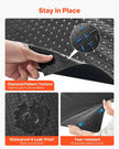 VEVOR Garage Floor Roll, 4 x 10 ft Garage Flooring Mat, 2.2 mm Thickened PVC Diamond Plate Floor Protector Mat with Double-sided Tape, Non-Slip, Easy to Clean for Warehouse, Gyms, Trailer, Black