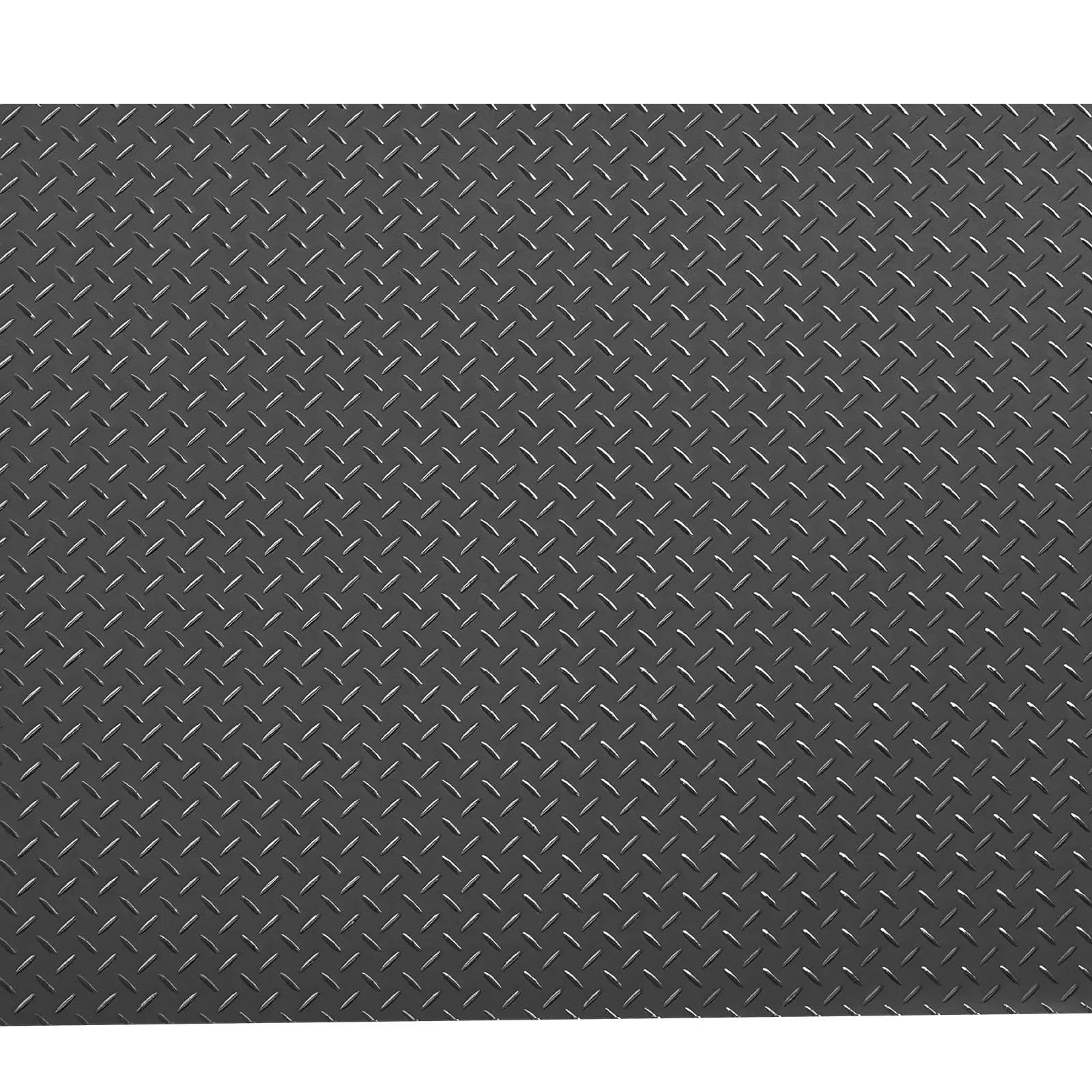 VEVOR Garage Floor Roll, 4 x 10 ft Garage Flooring Mat, 2.2 mm Thickened PVC Diamond Plate Floor Protector Mat with Double-sided Tape, Non-Slip, Easy to Clean for Warehouse, Gyms, Trailer, Black