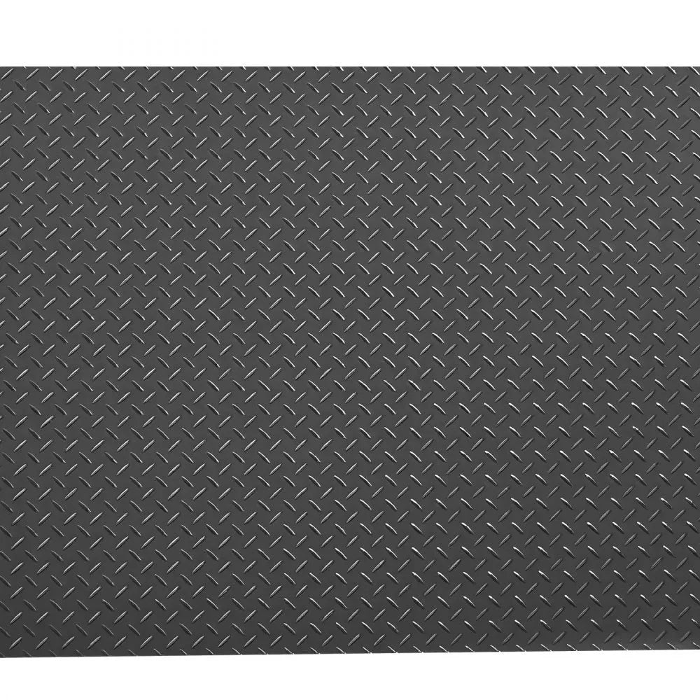 VEVOR Garage Floor Roll, 7.5 x 20 ft Garage Flooring Mat, 2.2 mm Thickened PVC Diamond Plate Floor Protector Mat with Double-sided Tape, Non-Slip, Easy to Clean for Warehouse, Gyms, Trailer, Black