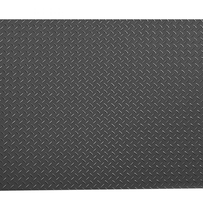 VEVOR Garage Floor Roll, 7.5 x 20 ft Garage Flooring Mat, 2.2 mm Thickened PVC Diamond Plate Floor Protector Mat with Double-sided Tape, Non-Slip, Easy to Clean for Warehouse, Gyms, Trailer, Black