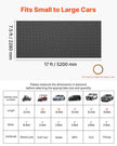 VEVOR Garage Floor Roll, 7.5 x 17 ft Garage Flooring Mat, 2.2 mm Thickened PVC Diamond Plate Floor Protector Mat with Double-sided Tape, Non-Slip, Easy to Clean for Warehouse, Gyms, Trailer, Black