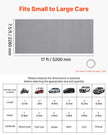 VEVOR Garage Floor Roll, 7.5 x 17 ft Garage Flooring Mat, 2.2 mm Thickened PVC Diamond Plate Floor Protector Mat with Double-sided Tape, Non-Slip, Easy to Clean for Warehouse, Gyms,Silver Gray