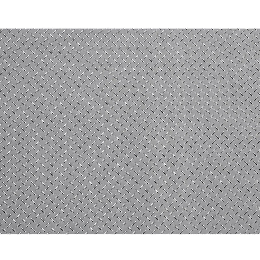 VEVOR Garage Floor Roll, 7.5 x 17 ft Garage Flooring Mat, 2.2 mm Thickened PVC Diamond Plate Floor Protector Mat with Double-sided Tape, Non-Slip, Easy to Clean for Warehouse, Gyms,Silver Gray